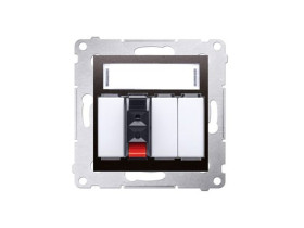 SIMON 54 Gniazdo głośnikowe pojedyncze antracyt do podłączenia 1 kolumny głośnikowej DGL31.01/48 KONTAKT SIMON