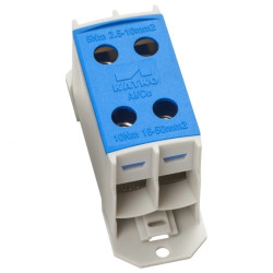 Złączka kablowa podwójna 50mm2 niebieska KL 2x50N