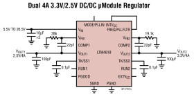 Dual, 26V, 4A DC/DC μModule (Power Module) Regulator