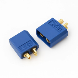 Wtyki XT60 - niebieskie (blue) - kompletne złącze XT60