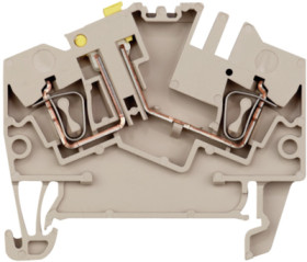 Disconnect/test-disconnect terminal block, spring balancer connection, 0.5-2.5 mm², 10 A, 6 kV, dark beige, 1779010000