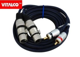 PRZEWOD 2*XLR ZENSKI / 2XRCA WTYK 3M