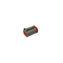 TE Connectivity DT06-4S DT Series Connector Female Shrouded 4 Positions Grey