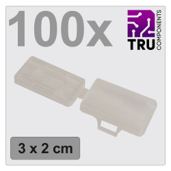 Uchwyt na etykietę TRU COMPONENTS T24CA083 TC-12888604, 18 x 30 mm, 100 szt.