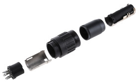 Gniazdo Din 5 -pinowe Żeński Montaż na kablu M16 300 V AC