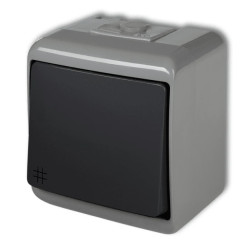 JUNIOR Łącznik krzyżowy natynkowy IP54 popielaty/grafitowy 30WHE-6