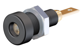 Gniazdo bananowe Żeński Wypustka typ Gniazdo bananowe Czarny 10A Staubli rozmiar 2mm