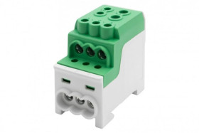 Blok rozdzielczy DBR 200A (1x70,1x35 / 6x16) Al/Cu - zielony