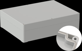 Industrial housing, 300 x 230 x 85 mm, IP65, light gray