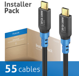 FI-U400-005-PCK USB 20 Gb/s cable, C plug, 0.5 m, pack of 55