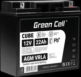 AGM54 Rechargeable lead-fleece battery, AGM, 12 V, 22 Ah