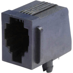 econ connect MEB4/4P Modular Socket 4P4C Black Horizontal Mount 1pc