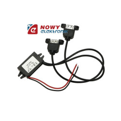 Przetwornica 12V/5V 3A 2x Gn.USB zasilacz ładowarka samochodowa