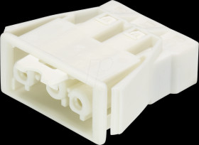92.031.9658.0 Socket, snap-in - 3-pin, white, spring connection
