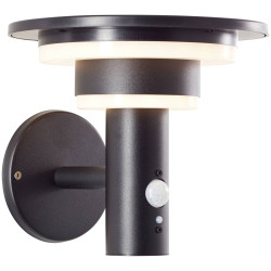 Brilliant G40405/06 Garvina Solar Wall Light Motion Detector IP44 Black