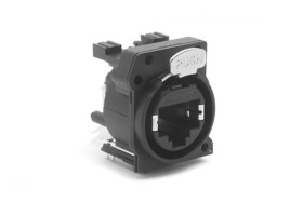 Złącze XLR 8 -pinowe Montaż na płytce drukowanej XLR Żeński Czarny