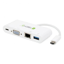 Adapter USB-C 3.1 na VGA/GIGABIT RJ45/USB-A 3.0/USB-C PD IADAP USB31-DOCK2