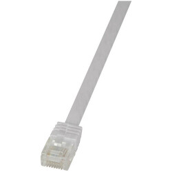 LogiLink CF2051U RJ45 Network Patch Cable CAT 6 U/UTP 2m White Highly Flexible