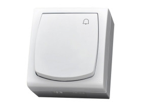 MADERA Wyłącznik zwierny przycisk "dzwonek" biały ŁNH-6N/00 OSPEL