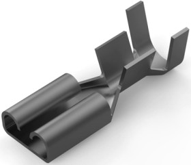 Uninsulated flat plug sleeve, 4.75 x 0.81 mm, 1.03 to 2.62 mm², AWG 17 to 13, brass, tin-plated, 5-160491-2