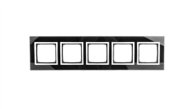 Simon 54 Nature Ramka Pięciokrotna Szkło Księżycowa Lawa Drn5/74