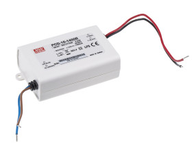 Sterownik LED napięcie wyjciowe: 8 → 12V 1.4A , z funkcją ściemniania napięcie wejściowe: 180 → 295 V ac