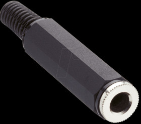 10427 Jack coupler, 6.35 mm, stereo, with anti-kink protection