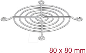 67306 Fan Grill, 80 x 80 mm, silver