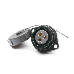 Złącze wielostykowe przemysłowe 3-pinowe Montaż na kołnierzu Gniazdo RS PRO