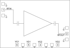 Medium Power Amplifier Chip, 34 - 42 GHz