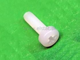 Śruba M3x6mm (+) plastik walcowy