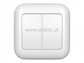 Przełącznik podwójny podtynkowy 2-bieg. biały