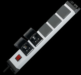 227320017 Premium socket outlet 5-way hinged lid