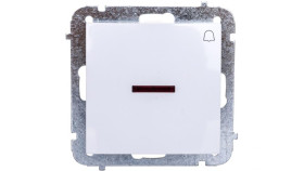 Sentia Przycisk Zwierny “Dzwonek” 10A Z Podświetleniem Biały 1427-10