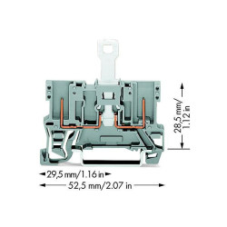 WAGO 769-222 2-pin Disconnect Carrier Terminal Block Grey