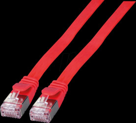 K5545RT.3 Cat.6a flat patch cable, U/FTP, 3m, red