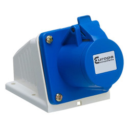 Europa ISS323P 230V 2P&#x2B;E 32A Blue IP44 Surface Socket 2.5 - 6mm Cross Section