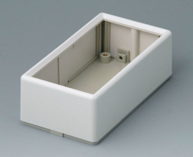 ABS flat enclosure, (L x W x H) 120 x 65 x 40 mm, gray white (RAL 9002), IP40, A9520165