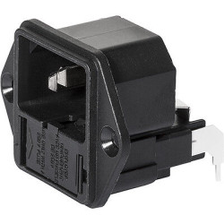 4301.3201 Gniazdo zasilające, przykręcane z oprawą bezpiecznikową