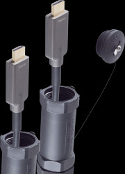 BS30-041005 AOC hybrid HDMI cable, steel-armoured, 4K 60 Hz, 100 m