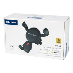 Uchwyt do telefonu GPS do kratki US-49 + ładowarka indukcyjna BLOW / 75-349
