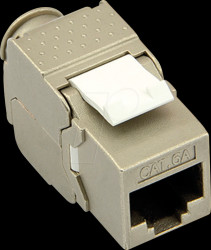 26990375 Keystone RJ45 female &gt; LSA Cat.6a, shielded, silver