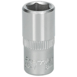 Sealey S1408 Walldrive Socket 8mm 1/4&quot;sq Drive