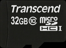 TS32GUSDC10 microSDHC memory card, 32 GB, Transcend, class 10
