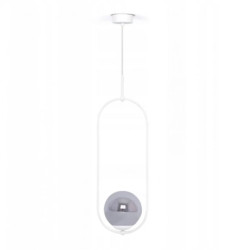 Eliptyczna lampa wisząca ARLENA, szklany grafitowy klosz Ø14 cm na E14 do salonu K-5302 Kaja Lighting
