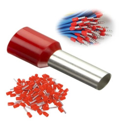 Końcówka Tulejkowa Izolowana Kablowa do Przewodów 18x10 mm2 Czerwona 100szt