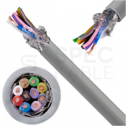 Kabel sterowniczy ELITRONIC-CY LIYCY 10x0,14mm2 szary 250/350V ekranowany olejoodporny linka TKD