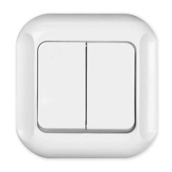 TOPAZ Łącznik podwójny ŻALUZJOWY ZWIERNY podtynkowy biały WP-10Tb/Z