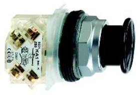 Napęd przycisku O 30 zat. awar. z metalową ramką O 35mm, czarna, 1 C/O 9001KR24BH13