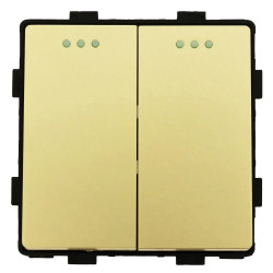 Moduł - Włącznik światła schodowy podwójny - złoty - Tawoia Glass